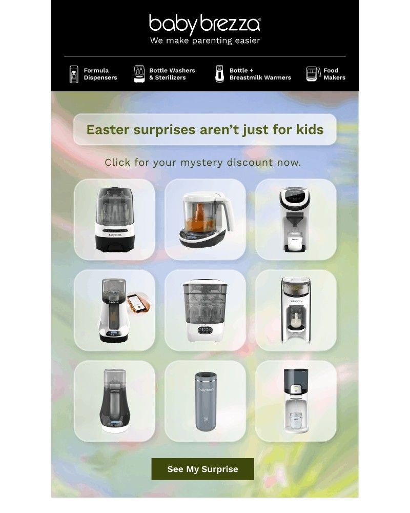 Screenshot of email sent to a Baby Brezza Newsletter subscriber