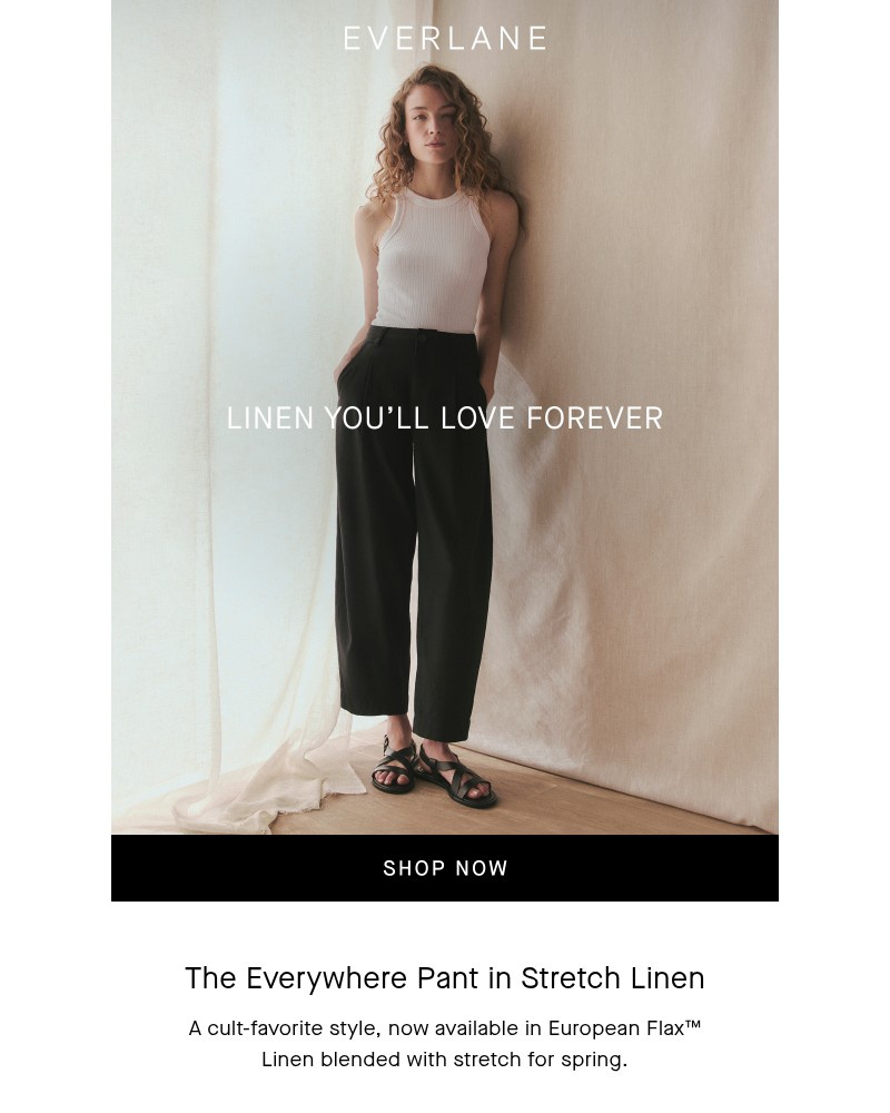 Screenshot of email sent to a Everlane Registered user