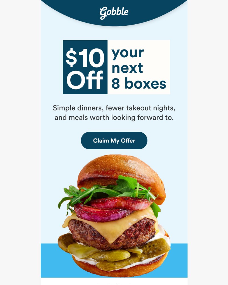 Screenshot of email sent to a Gobble Cart abandoner
