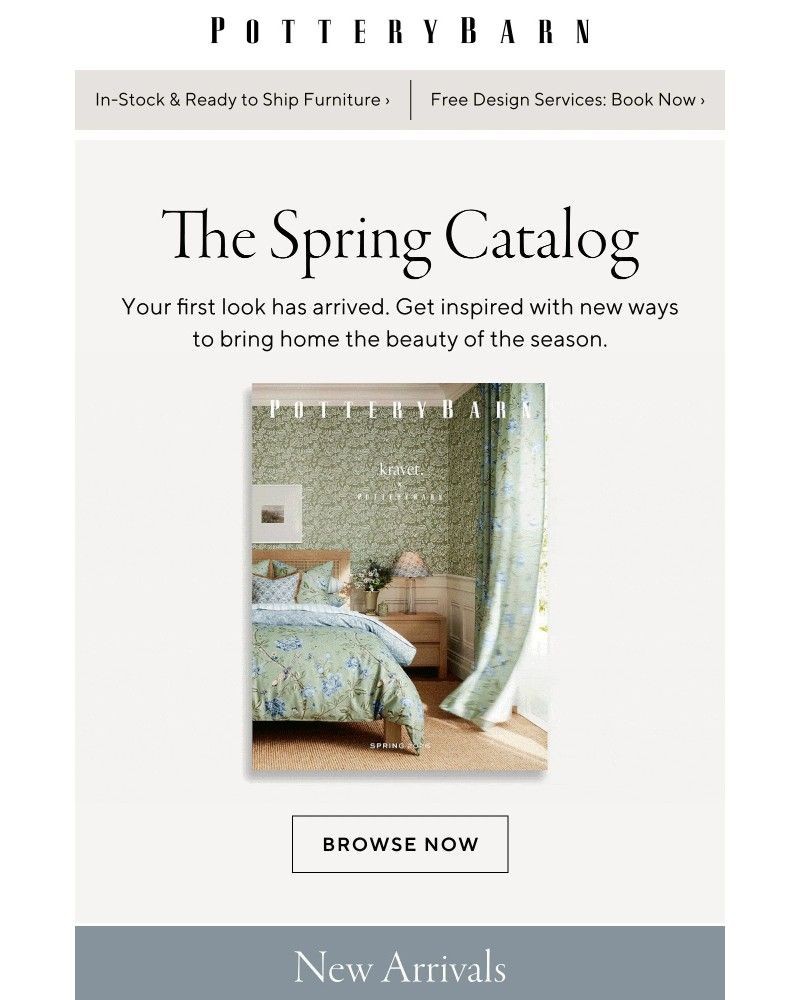 Screenshot of email sent to a Pottery Barn Cart abandoner