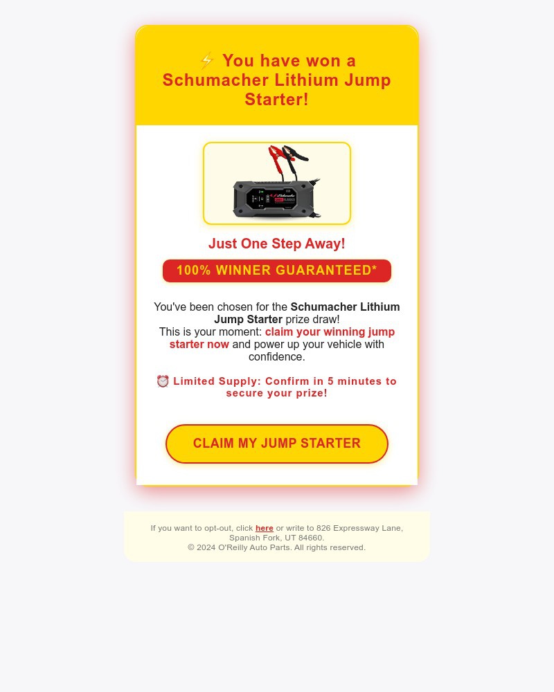 Screenshot of email with subject /media/emails/your-free-schumacher-lithium-jump-starter-is-reserved-794a1c-cropped-fa36aaf3.jpg