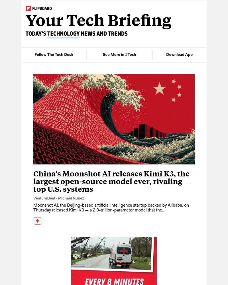 Screenshot of email sent to a Flipboard Registered user