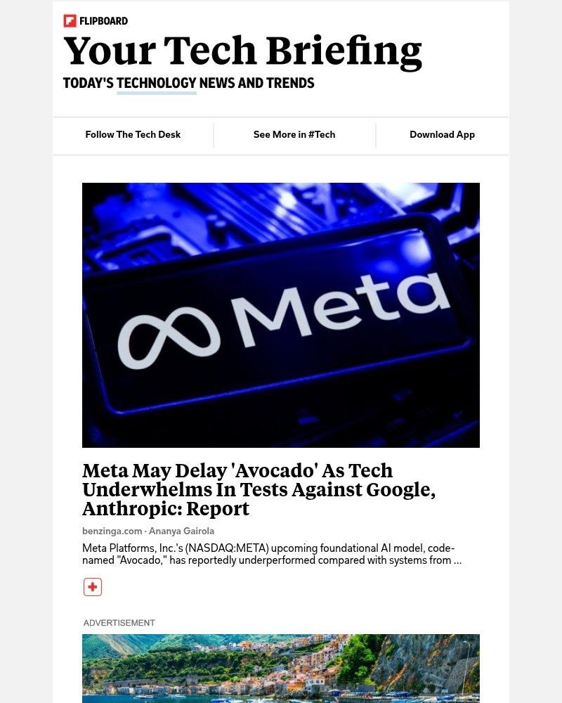 Screenshot of email sent to a Flipboard Registered user