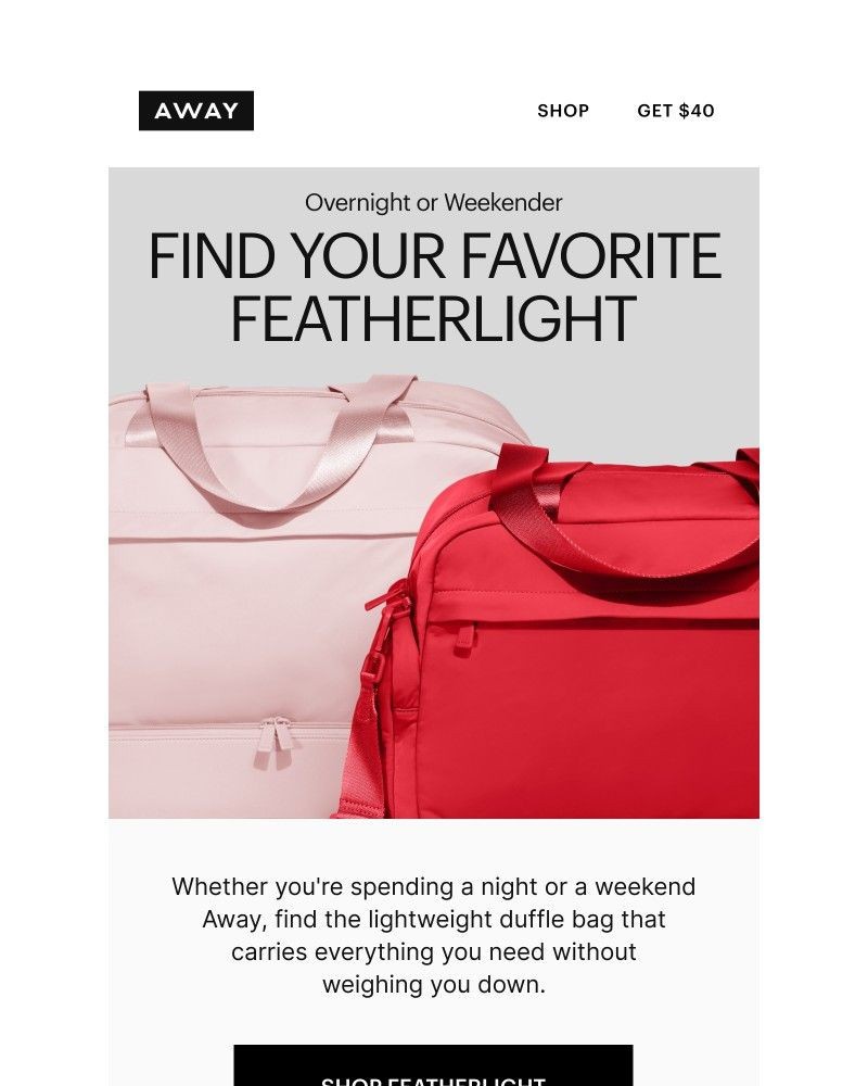 Screenshot of email with subject /media/emails/your-guide-to-new-featherlight-duffles-5e1ef0-cropped-a86252a8.jpg