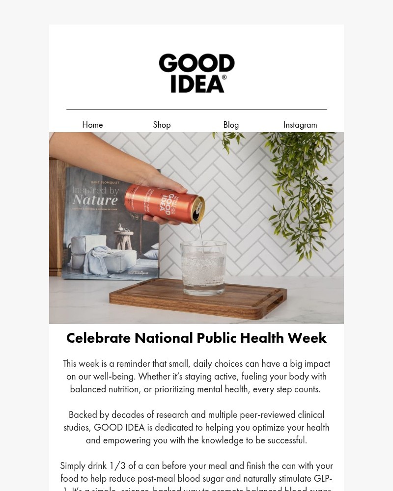 Screenshot of email sent to a Good Idea Newsletter subscriber