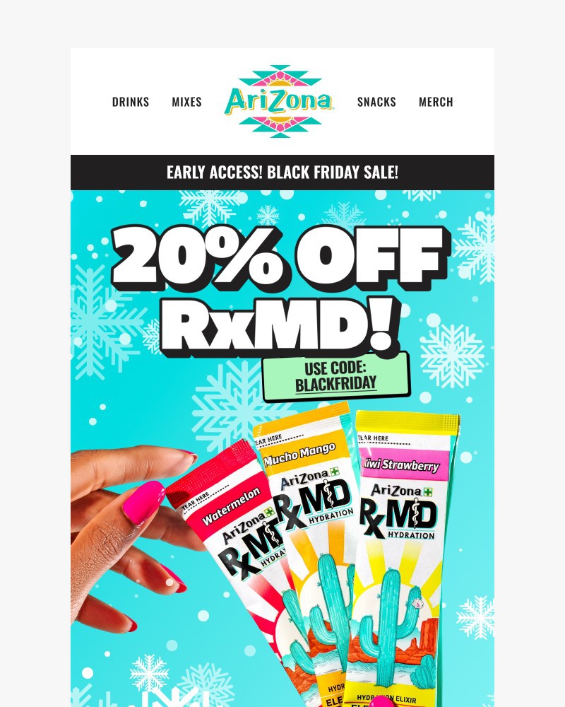 Screenshot of email sent to a AriZona Newsletter subscriber