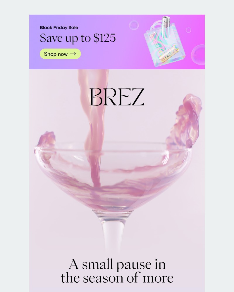 Screenshot of email sent to a Brez Newsletter subscriber