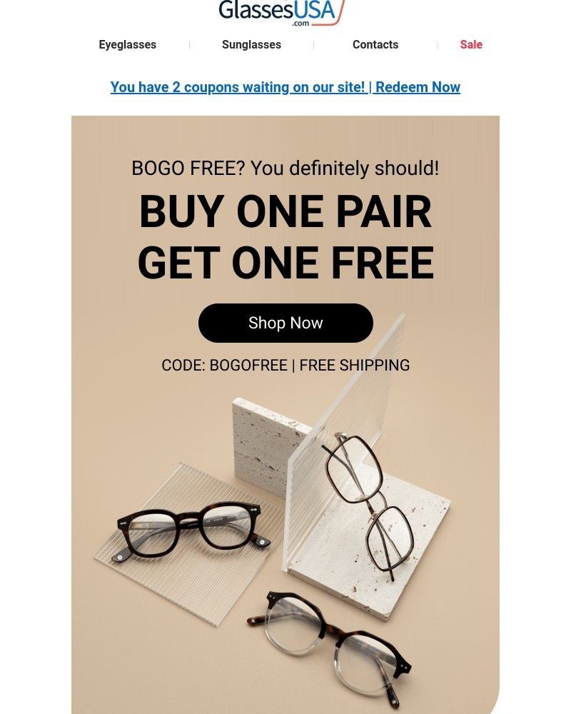 Screenshot of email with subject /media/emails/your-monday-pick-me-up-bogo-free-on-glasses-cfda6e-cropped-4070ac5d.jpg
