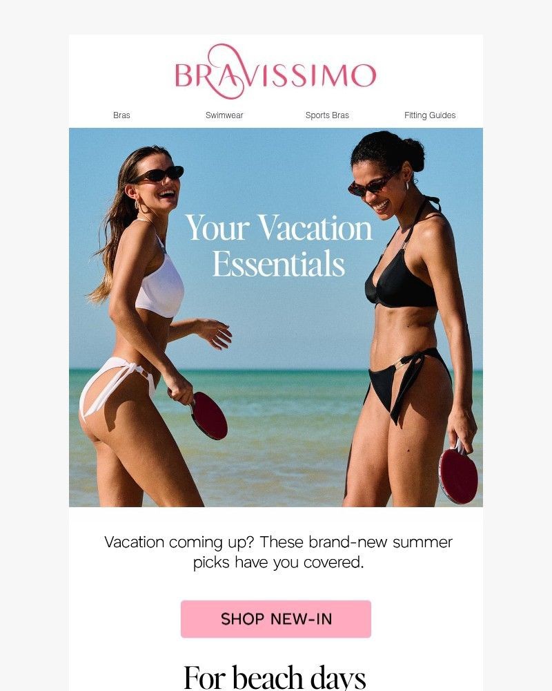 Screenshot of email sent to a Bravissimo Newsletter subscriber