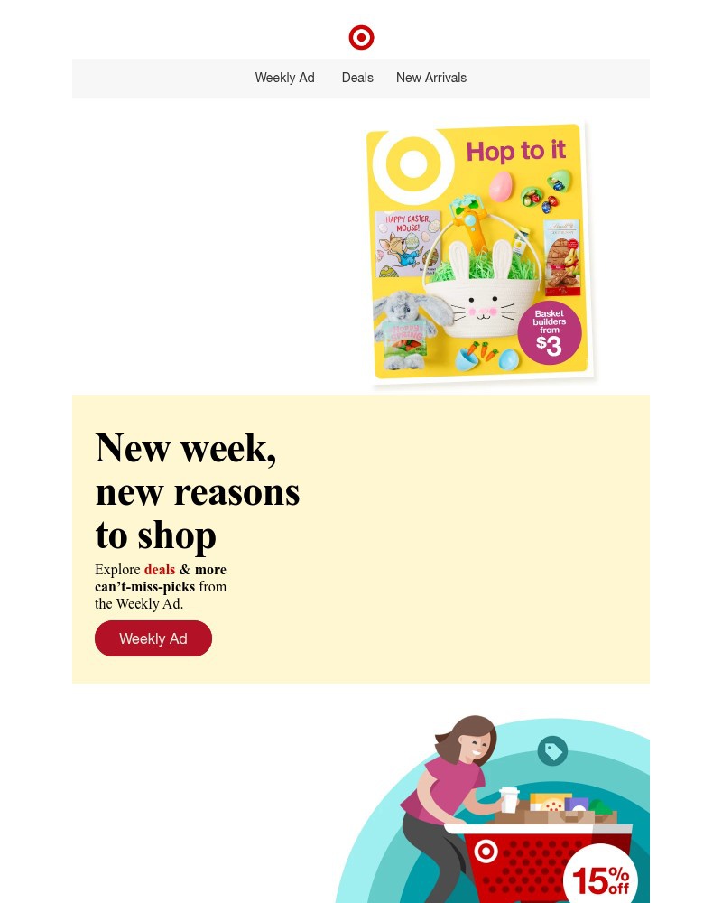Screenshot of email sent to a Target Cart abandoner