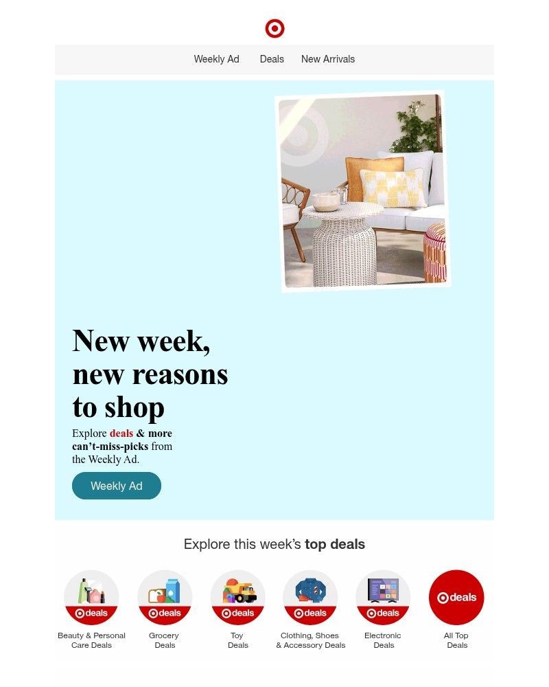 Screenshot of email sent to a Target Cart abandoner