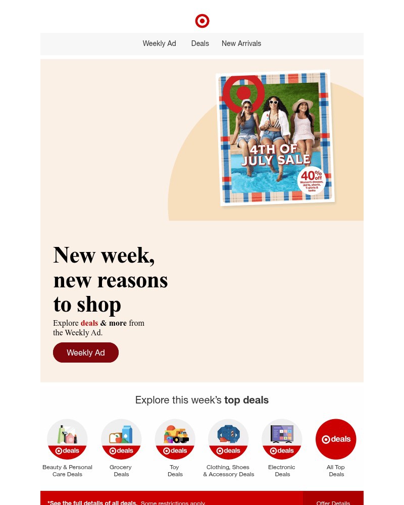 Screenshot of email sent to a Target Cart abandoner
