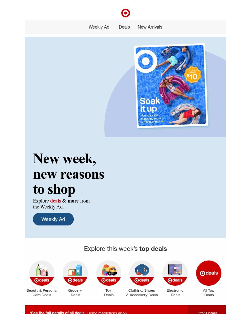 Screenshot of email sent to a Target Cart abandoner