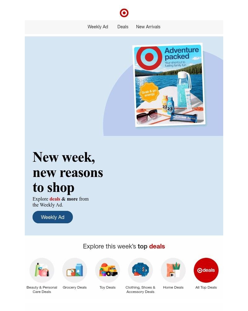Screenshot of email sent to a Target Cart abandoner