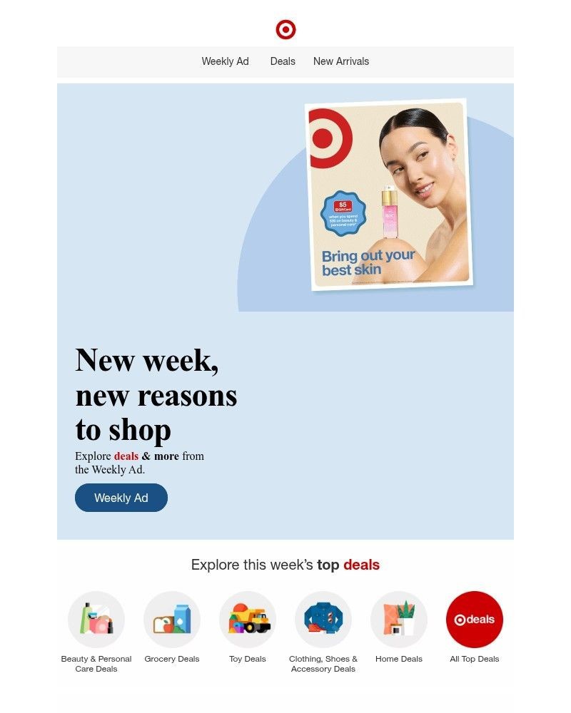 Screenshot of email sent to a Target Cart abandoner