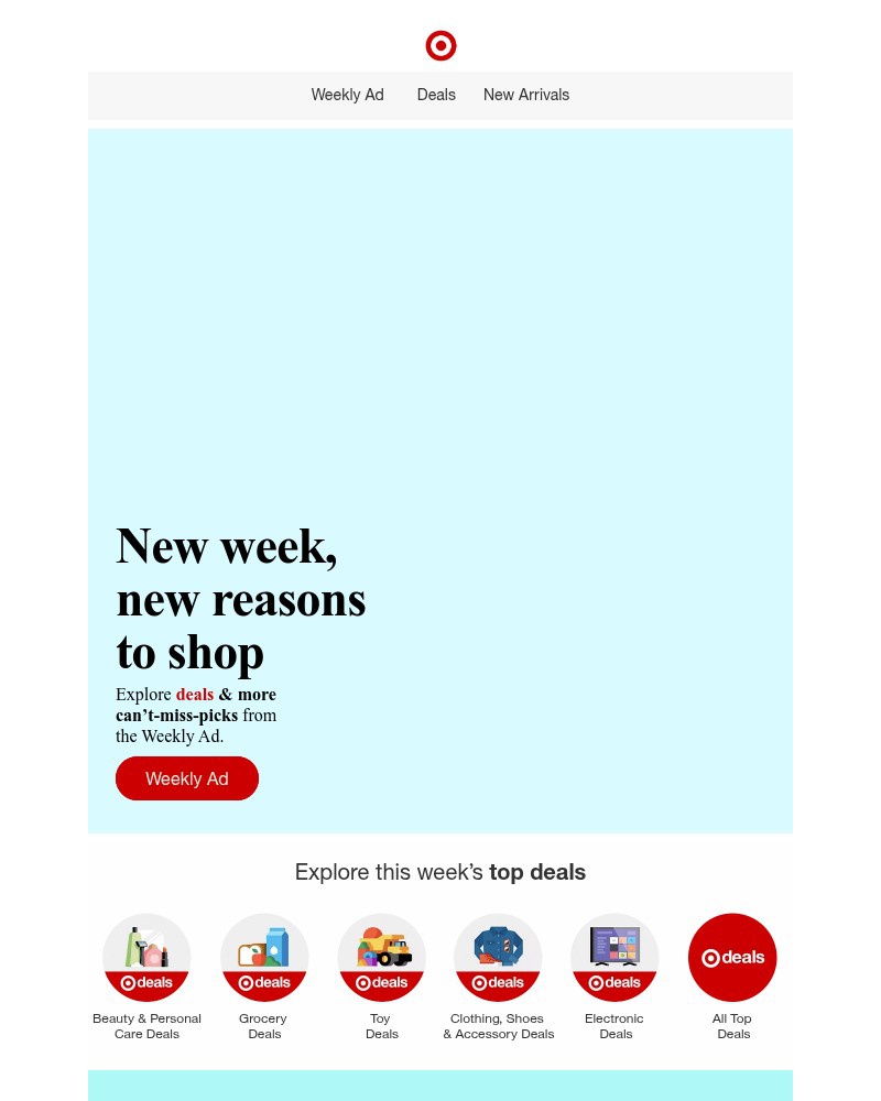Screenshot of email sent to a Target Cart abandoner