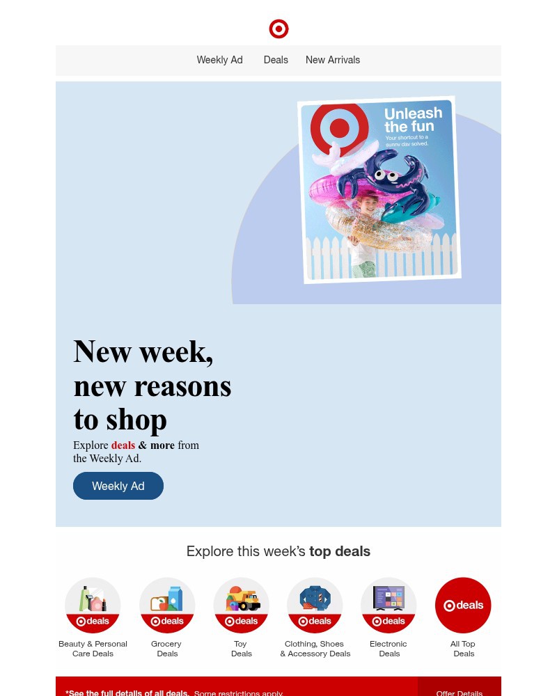 Screenshot of email sent to a Target Cart abandoner