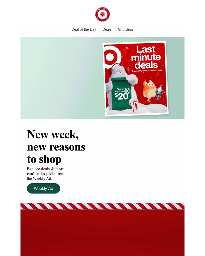 Screenshot of email sent to a Target Cart abandoner