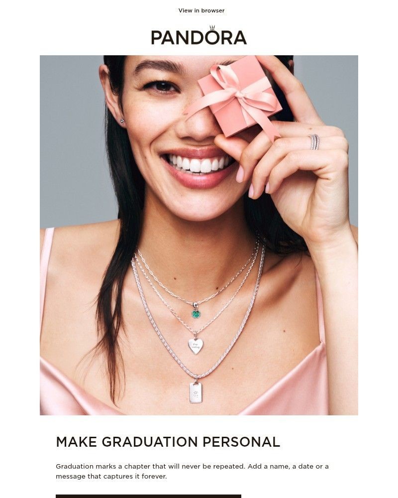 Screenshot of email sent to a Pandora Newsletter subscriber