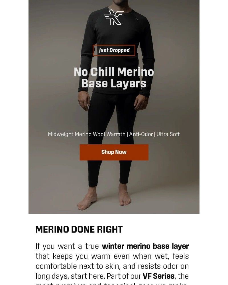 Screenshot of email sent to a KETL Mountain Apparel Newsletter subscriber