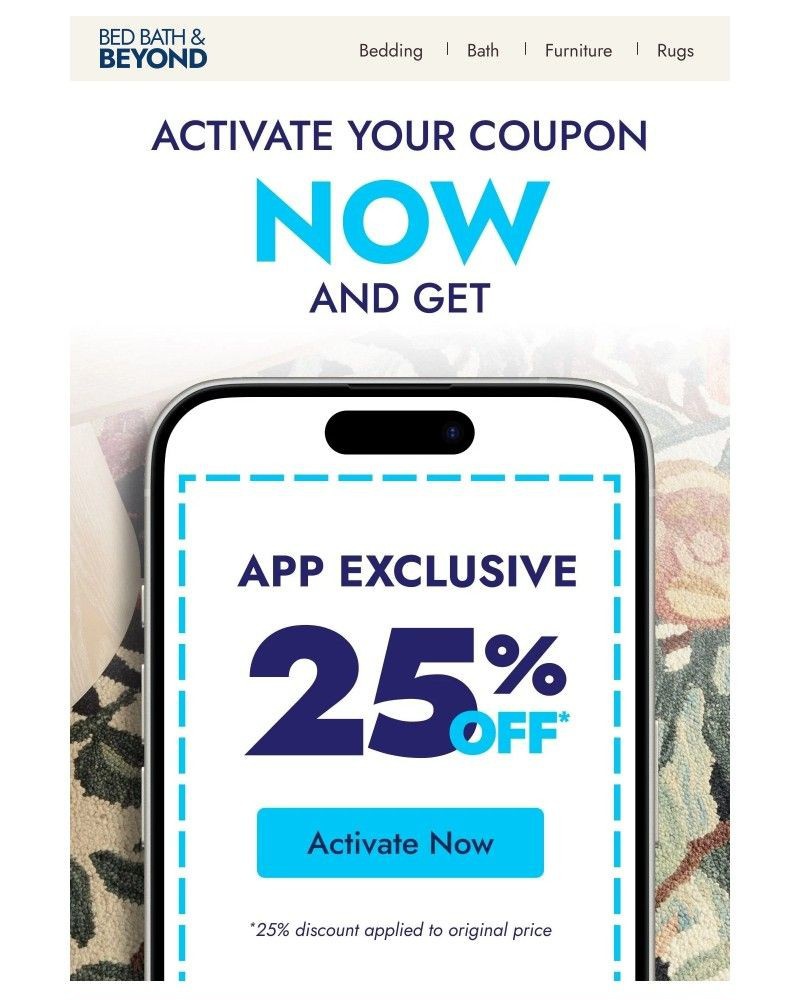 Screenshot of email sent to a Overstock Newsletter subscriber