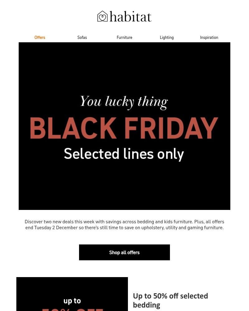 Screenshot of email sent to a Habitat Cart abandoner