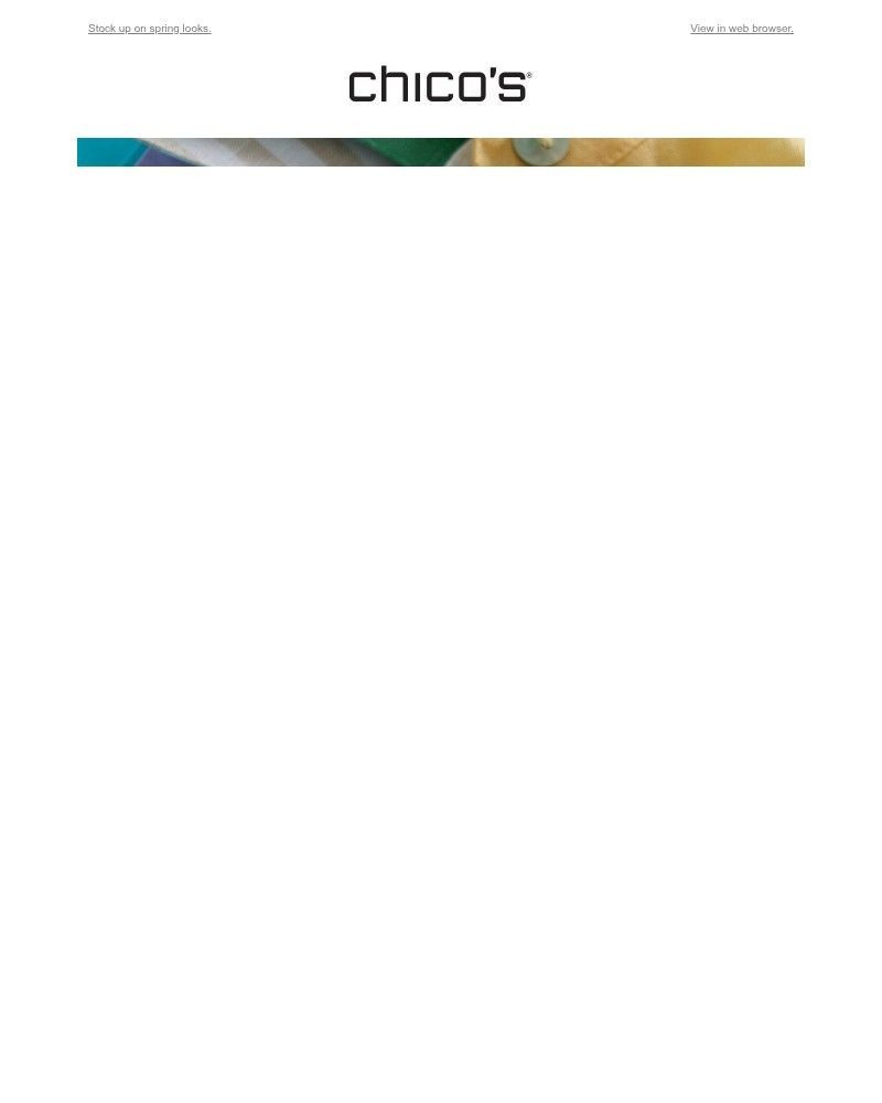 Screenshot of email sent to a Chico’s Newsletter subscriber