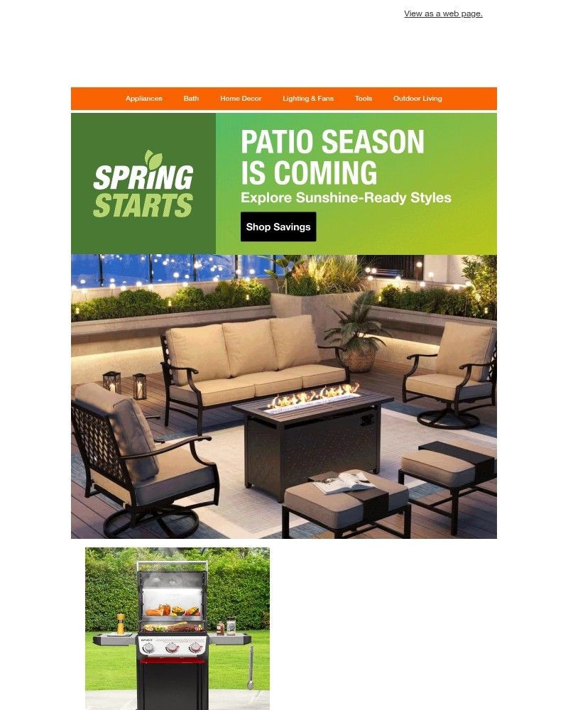 Screenshot of email sent to a Home Depot Newsletter subscriber