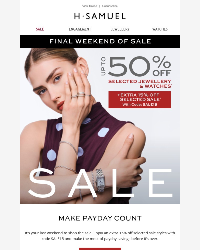 Screenshot of email with subject /media/emails/your-payday-treat-extra-15-off-d8801a-cropped-625b8b2f.jpg