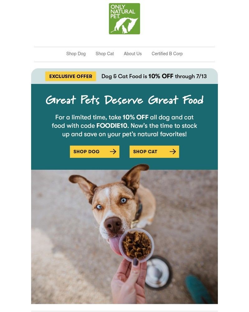 Screenshot of email with subject /media/emails/your-pet-is-begging-for-yummy-food-good-thing-its-10-off-a4bbc6-cropped-24f5eb5f.jpg