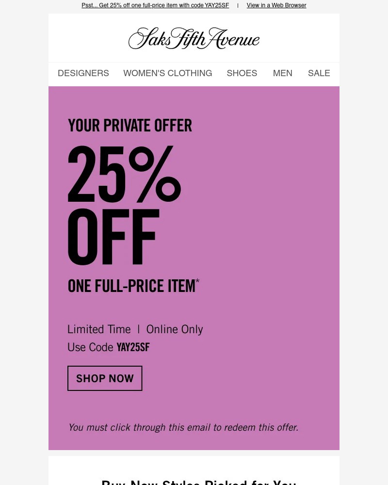 Screenshot of email with subject /media/emails/your-private-offer-25-off-one-item-2d8c7a-cropped-e235e14b.jpg