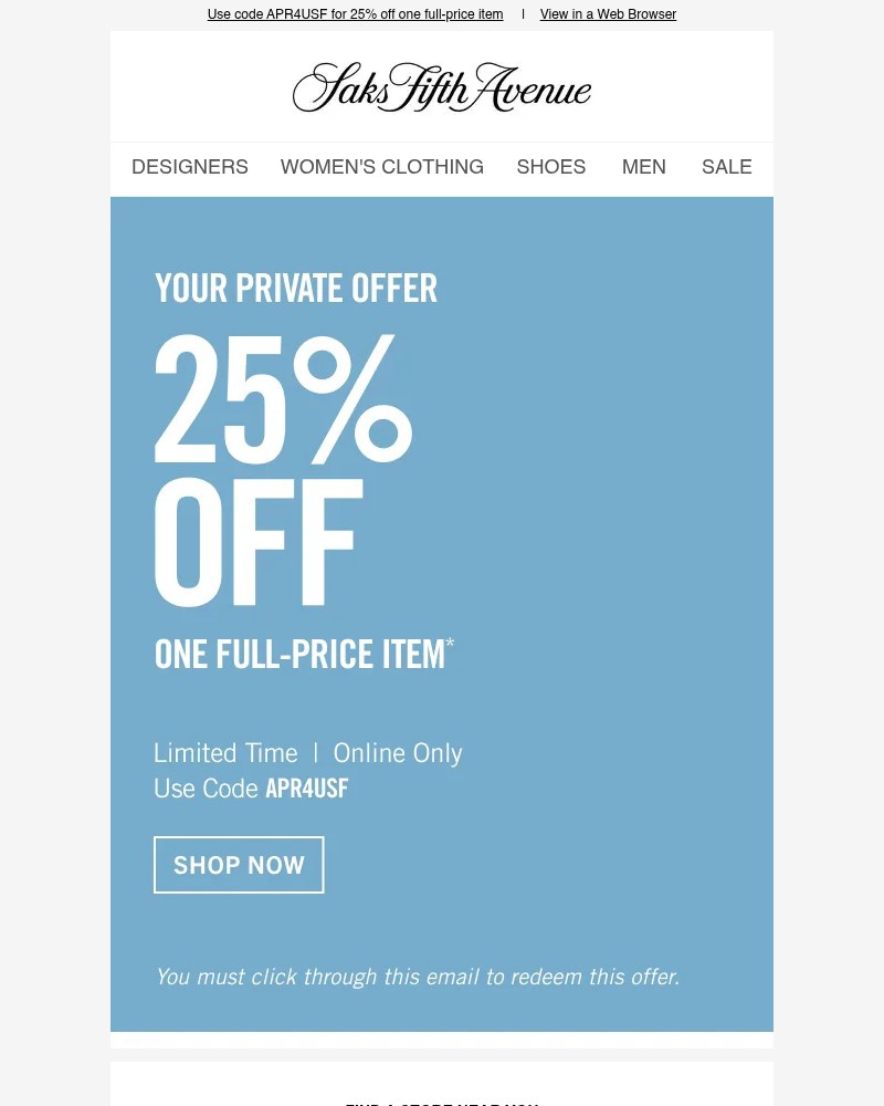 Screenshot of email with subject /media/emails/your-private-offer-25-off-one-item-d26681-cropped-ead9b531.jpg
