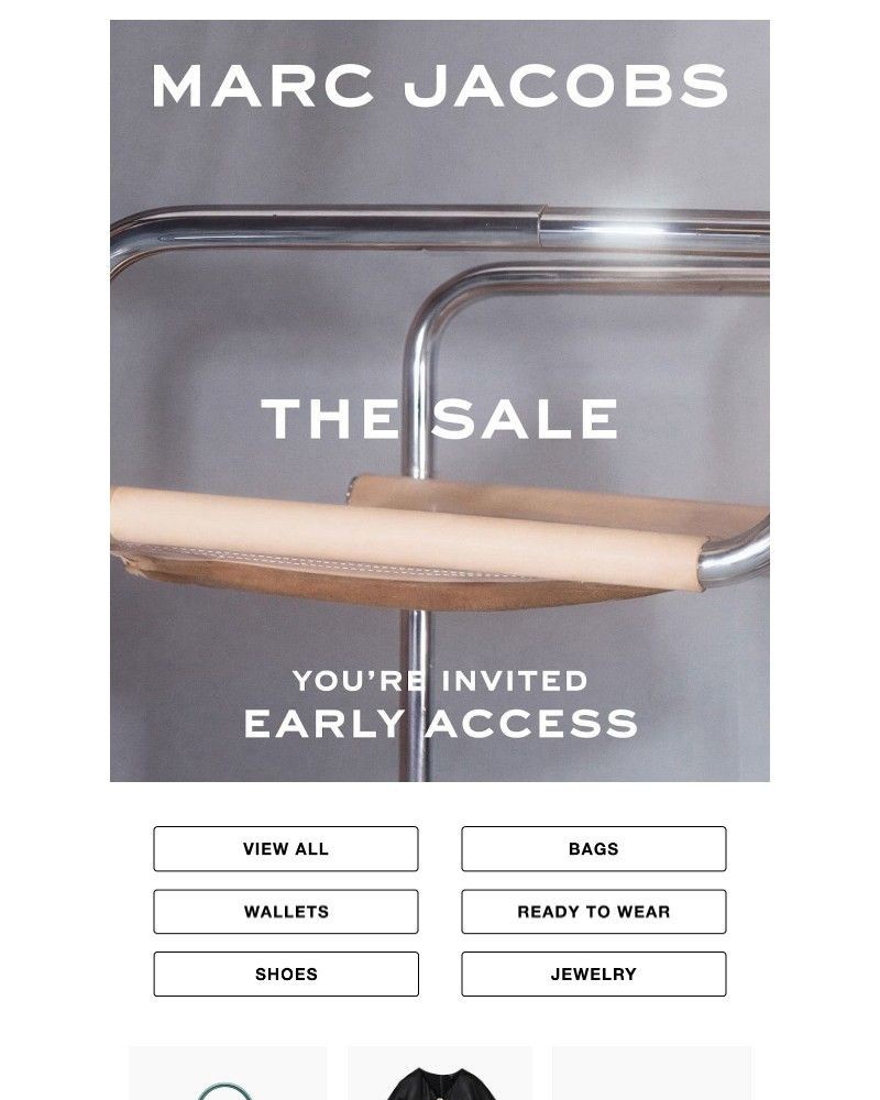 Screenshot of email sent to a Marc Jacobs Newsletter subscriber