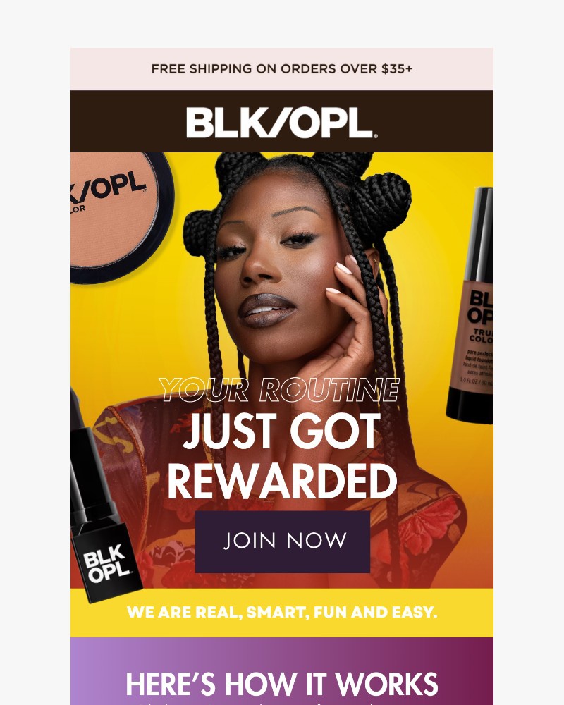 Screenshot of email sent to a Black Opal Beauty Newsletter subscriber