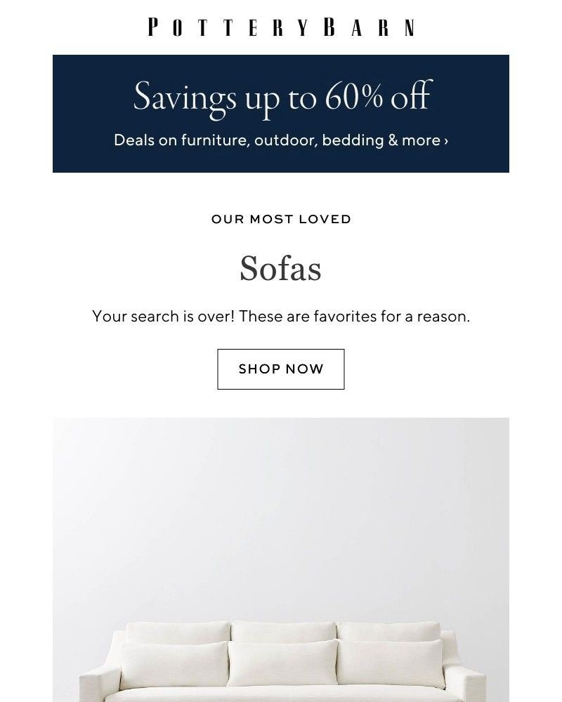 Screenshot of email sent to a Williams Sonoma Newsletter subscriber