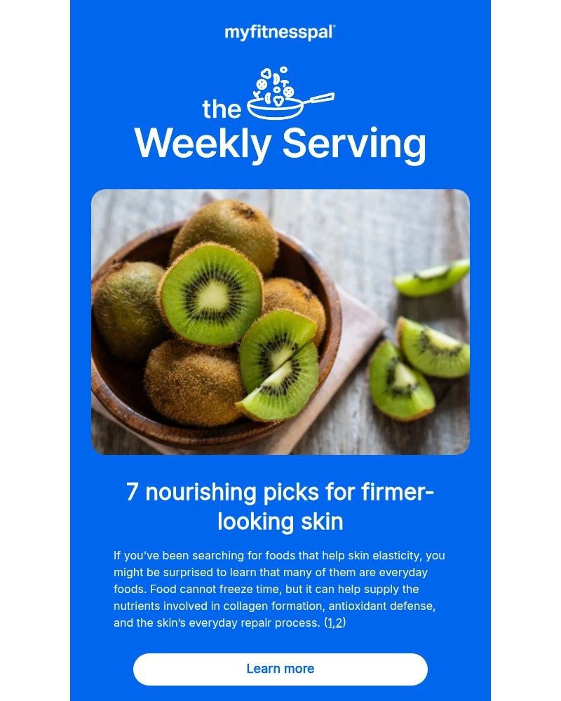 Screenshot of email sent to a MyFitnessPal Registered user