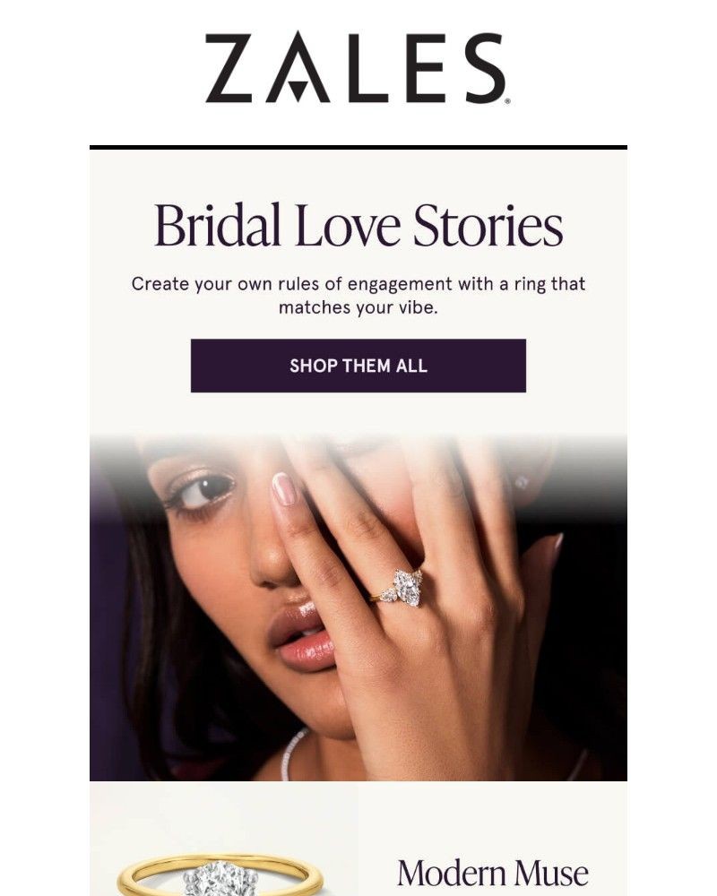 Screenshot of email sent to a Zales Newsletter subscriber