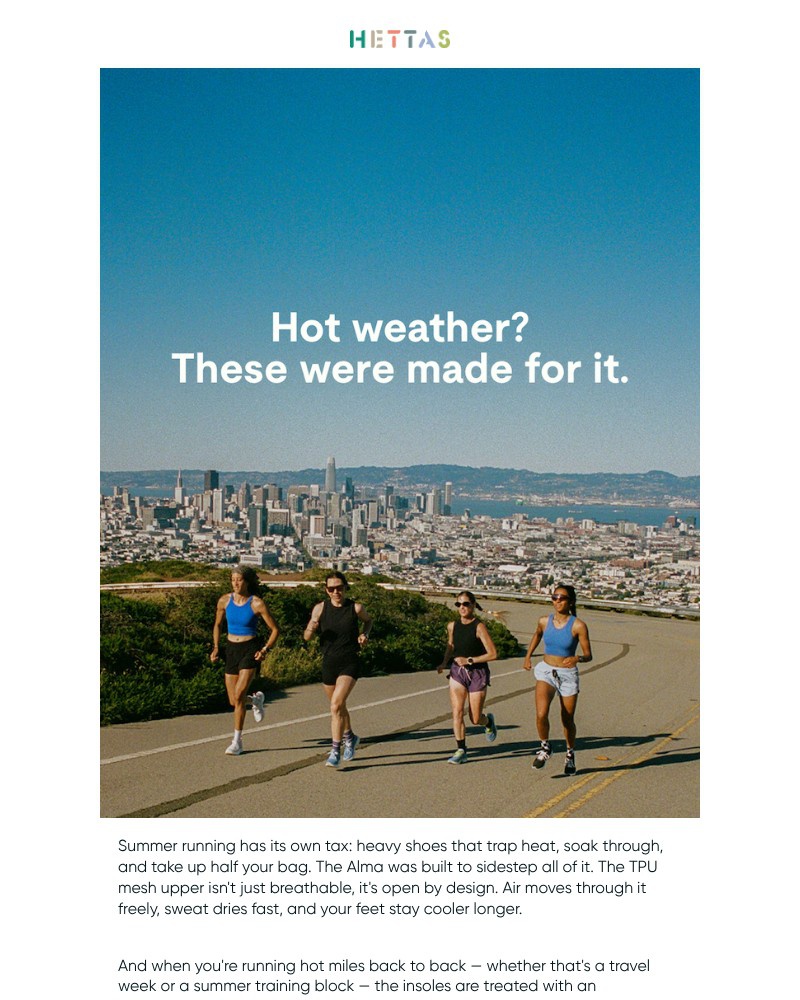 Screenshot of email sent to a Hettas Newsletter subscriber