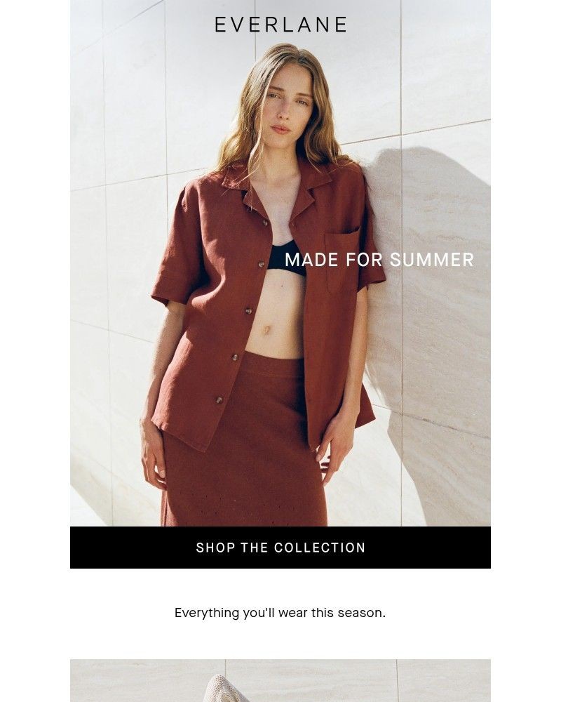 Screenshot of email sent to a Everlane Registered user