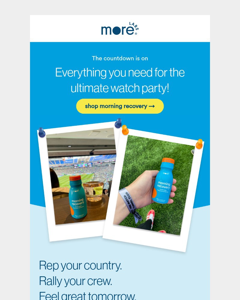 Screenshot of email sent to a Morning Recovery Newsletter subscriber