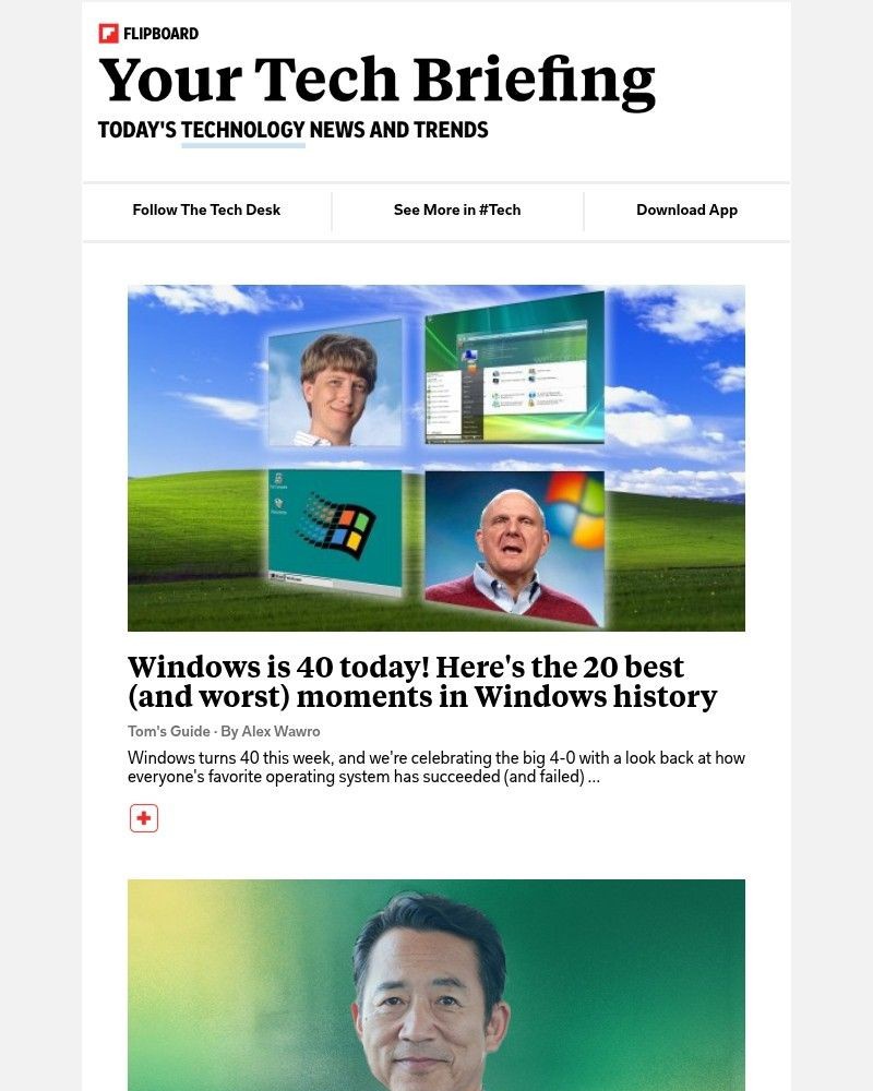 Screenshot of email sent to a Flipboard Registered user