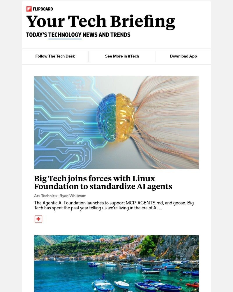 Screenshot of email sent to a Flipboard Registered user