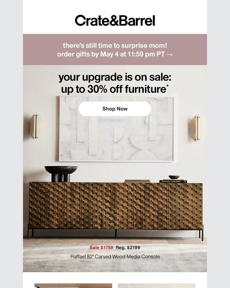 Screenshot of email with subject /media/emails/your-upgrade-is-on-sale-up-to-30-off-furniture-8c6c86-cropped-037998ee.jpg