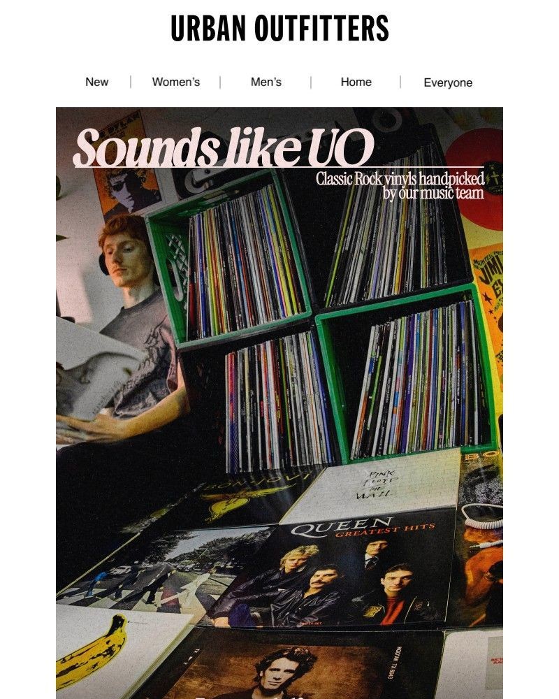 Screenshot of email sent to a Urban Outfitters Newsletter subscriber