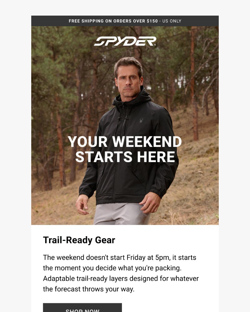 Screenshot of email sent to a Spyder Newsletter subscriber