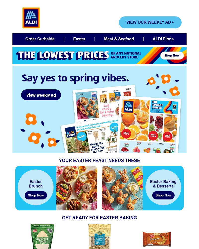 Screenshot of email sent to a Aldi Newsletter subscriber