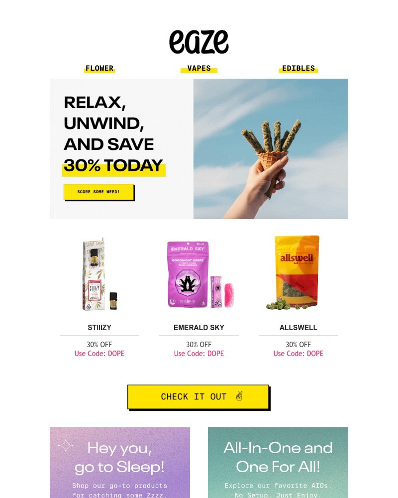 Screenshot of email with subject /media/emails/youre-dope-and-deserve-the-dankest-picks-at-30-off-0c7911-cropped-eaeffc69.jpg