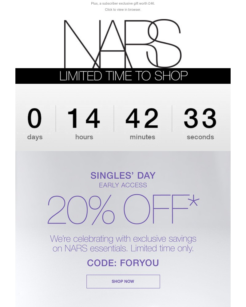 Screenshot of email with subject /media/emails/youre-in-20-off-starts-now-6674ce-cropped-113c1424.jpg