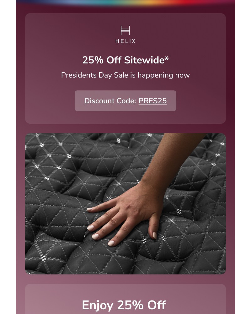 Screenshot of email with subject /media/emails/youre-in-early-25-off-helix-mattresses-25590f-cropped-d126ef6f.jpg