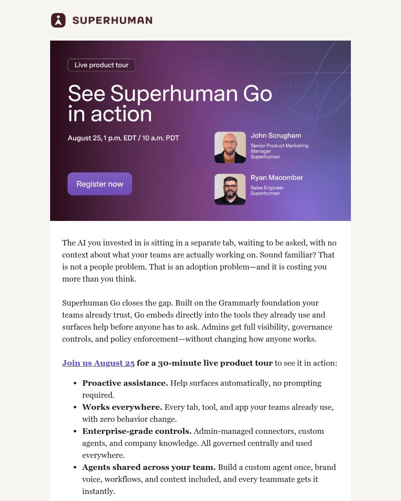 Screenshot of email sent to a Grammarly Registered user